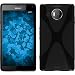 Produktbild PhoneNatic Case für Microsoft Lumia 950 XL Hülle Silikon schwarz X-Style Cover Lumia 950 XL Tasche + 2 Schutzfolien