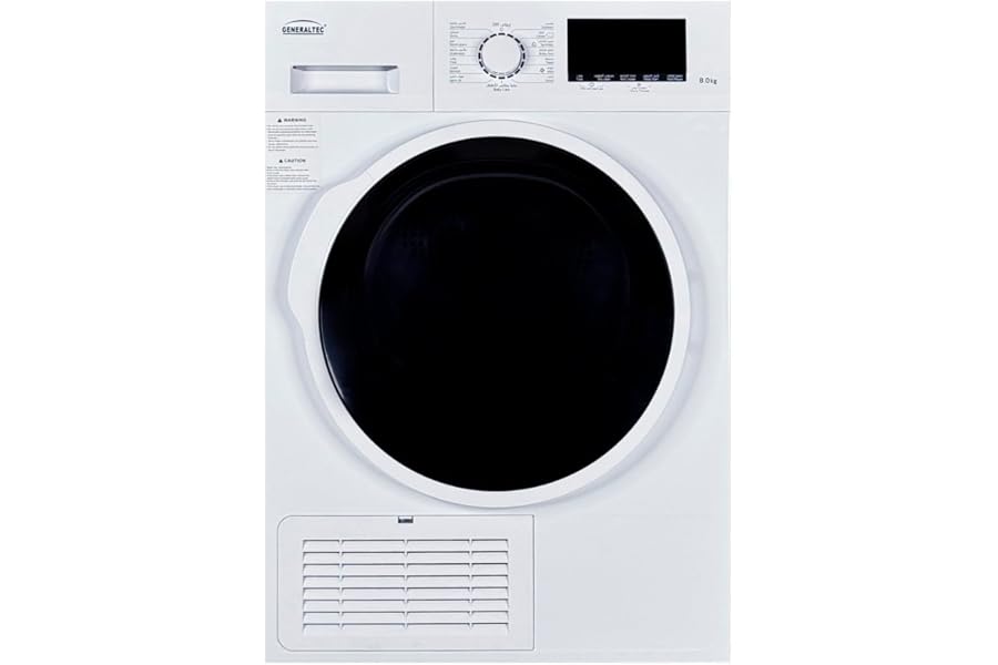 Generaltec 8 KG 15 Programs Condenser Dryer - GTCD8K