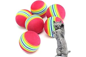 Goodplan Super Qualité 10pcs Flottant Chat Jouet pour Animaux De Compagnie Jouet Super Q Arc-en-Boule EVA Doux Mousse Activité Chase Jouer pour Chiot Kitty Activité de Plein Air Jouer Formation