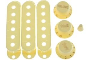 KAISH Aged White ST Strat pokrowce na przetworniki gałki i 5-kierunkowa nasadka przełącznika