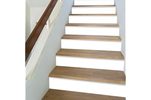 Funlife - Pegatinas adhesivas para escalera, 13 unidades, estilo escandinavo, para decoración, 18 x 100 cm, color blanco puro