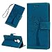 Produktbild WaackGG Moto G7 Hülle Handyhülle FlipCase Kompatible mit Motorola Moto G7 Tasche Handytasche Leder Wallet Schutzhülle Magnetisch Kartenfach Ständer Anti-Fall Etui Eule Baum