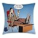 Produktbild Pants New Retro Throw Pillow Cushion Cover, Pop Art Style Business Man Talking on Phone Drinking Relax Boss Manager Negotiation, Decorative Square Accent Pillow Case, 18 X 18 inches, Multicolor