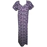 Indiatrendzs Women Nighty Cotton Printed Summer Nightwear (Chest 44)