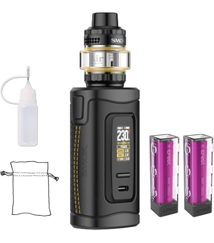 E Zigarette Starterset,Smok 230W MORPH 3 KIT mit 5 ml T-Luft Untertank und  2 * wiederaufladbaren Batterien,Leck-Proof Shisha Starter Set, Ohne E-Liquid,  Ohne Nikotin: Amazon.de: Elektronik & Foto