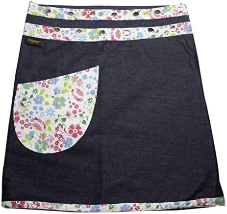SUNSA ladies skirt jeans skirt summer skirt wrap skirt mini skirt reversible skirt, 2 in 1 with adjustable size
