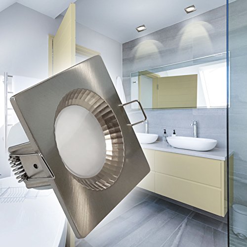 6er SET LED Bad Dusche Einbaustrahler IP54 rund Rostfrei 5W Feuchtraum