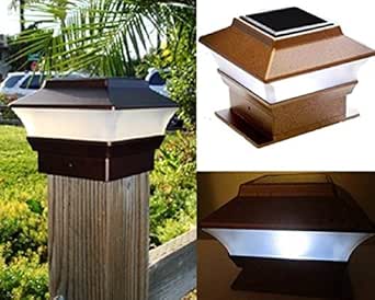 Solar Powered Zaunpfosten-Licht LED Außenleuchte Garten quer Lamp