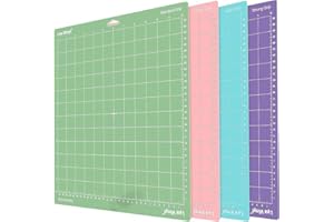 AMJKEJI Tappetino da Taglio per Cricut, 4 Pezzi 12 x 12 pollici Tappetino da Taglio Cucito, Multicolore Cutting Mat, Plotter da Taglio Accessories, per Patchwork, Modellismo, Artigianato