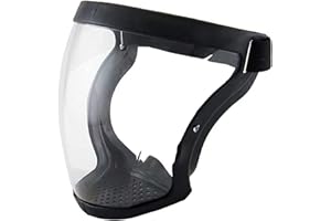 ZHUIDREAM Scudi protettivi a pieno facciale - Maschera a pieno facciale trasparente Hd Maschera protettiva a pieno facciale a prova di spruzzi di spray trasparente (Nero)