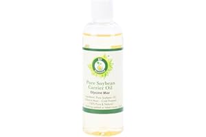 Huile soja | Glycine Max | Pour peau | Pour cheveux | Pour cuisine | Pour le visage | Huile soja | Huile soja pure | 100% naturel pur | Presséé à froid | Soybean Oil | 100ml | 3.38oz By R V Essential