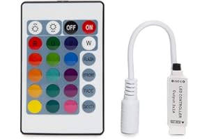 Controlador Mini Tira LED RGB Mando a Distancia 12VDC ► 72W | Greenice