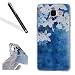 Produktbild Galaxy A3 2017 Hülle,Handyhülle für Samsung A3 2017,Leeook Ultradünn Flexibel Transparent Silikon Bumper Case Schutzhülle Schön Weiß Blumen Muster Crystal Clear Weich Durchsichtige Premium TPU Silikon Rückschale Fall-Abdeckung Back Cover Handyhülle Tasche Schale Etui für Samsung Galaxy A3 2017+1xSchwarz Eingabestift-Weiß Blumen