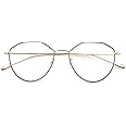 Cyxus Blue Light Blocking [Metal Frame] Computer Glasses for Anti Eye Fatigue Headache, Retro Metal Frame Eyewear for Women 8009