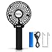 Produktbild Welltop Handventilator, Handfan Wiederaufladbare Ventilatoren Portable Hand Mini Ventilator Batterie betrieben Kühlventilator Elektrische persönliche Fans Faltbare Fans mit 18650 Batterie für Haus und Reise (schwarz)