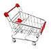 Produktbild Homyl Mini Metall Einkaufswagen Gitterwagen Warenkorb, Kinder Kaufladen Rollenspielzeug - Rot