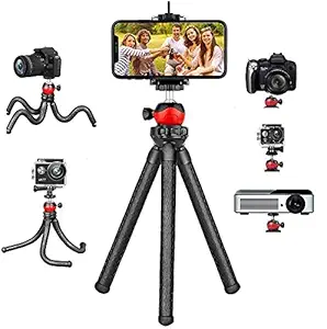 Digilex 12 Inch Tripod for Mobile and Camera Flexible Tripod Stand for Mobile Phone Octopus Tripod for DSLR 360 Degree Ball Head Gorilla Tripod for Mobile/DSLR/Camera