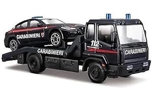 Bburago 18-31424 CARRO ATTREZZI CARABINIERI CON ALFA ROMEO GIULIA CARABINIERI - Scala 1:43 - Modellino ijn metallo