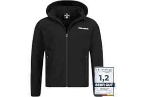 Kirkjubøur® Herren SOFTSHELLjacke 10.000 mm Wassersäule mit Kapuze und Fleecefutter, atmungsaktiv und wasserabweisend