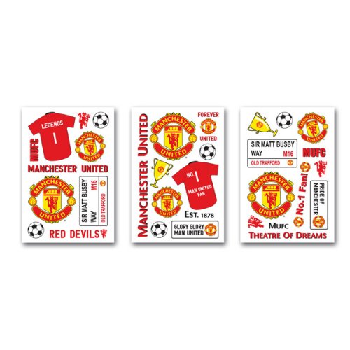 Preisvergleich Produktbild Manchester United Stickers Aufkleber 32 Stück