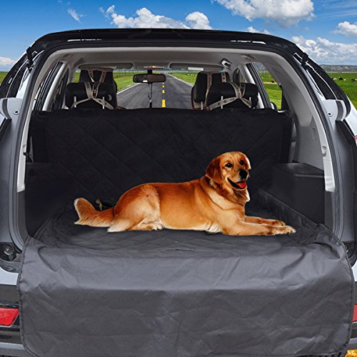Preisvergleich Produktbild Focuspet Kofferraumschutz, Autoschondecke Hundedecke Auto Kofferraumdecke für Hunde Kofferraumschutzdecke Auto Rückbank Schondecke Wasserdicht Schutzdecke Schwarz S - 198 x 107 cm