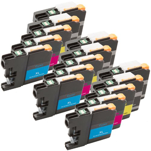 PlatinumSerie® 15x Drucker-Patrone XXL kompatibel für Brother LC121 LC123 MFC-J 875 DW MFC-J 970 DW DCP-J 4110 DW DCP-J 4110 W MFC-J 4310 DW MFC-J 4410 DW - 2