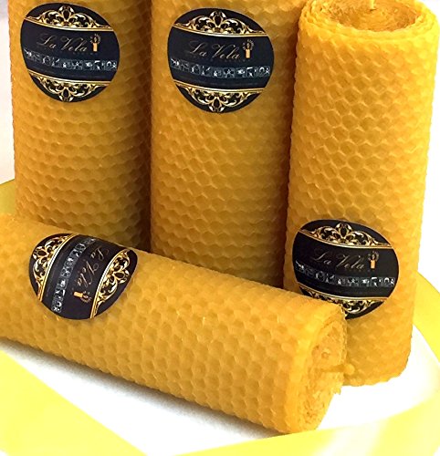 La Vela – Edle handgefertigte Qualitätskerze aus 100% Bienenwachs im SPARSET 2 x (13×4,5) - 3