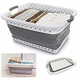 Ashley Collapsible Laundry Basket Panier Mixte, Blanc, L