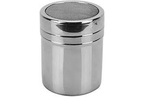 Llzzy Caffè Draga Acciaio Inox Cacao In Polvere Pepe Shaker Farina Setaccio Dispenser Cappuccino Stencil M