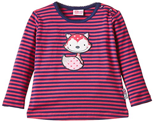 Eltern by Salt & Pepper Baby Girls E Longsleeve Fresh Fox stripes Striped Crew Neck Long Sleeve Long Sleeve Top, Blue (deep Cobalt 484), 6-9 Months (Manufacturer size: 74)