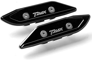 MZ-STORE Motocicli CNC Alluminio Parabrezza Specchio Retrovisore Staffa Foro Coperchio Morsetto per TMAX T-MAX 530 2012 2013 2014 2015 2016 2017-Nero
