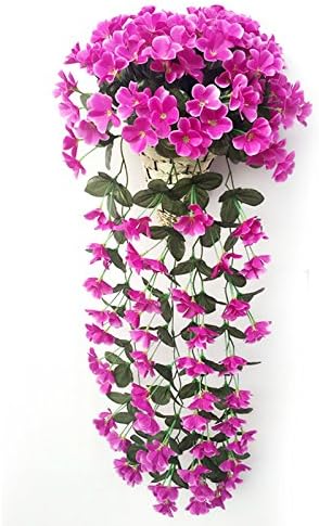 Humefor Artificial Wisteria Violet Hanging Vine String Hanging Simulation Flower for Wedding Home Decoration