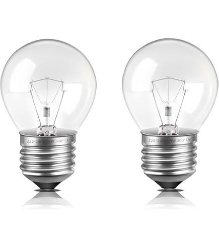 Backofenlampe E27, 40 W, Hitzebeständig Bis 300°C - Kompatibel Mit Vielen Marken Wie Ariston, Electrolux, Samsung