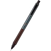 Uni Kuru Toga Ahşap, 0,5 mm Mekanik Kurşun Kalem, Otomatik Kurşun D&ouml;nd&uuml;rme, Ahşap Kavrama ve Metal G&ouml;vde, &Ccedil;elik Gri (M5KW1P.2