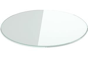‎BIJON bijon Glasplatte Rund Tisch ESG Sicherheitsglas - Für Esstisch, Couchtisch, Gartentisch, Schreibtisch, Bodenplatte, Funkenschutz, Kaminschutz - Glasplatte Ø 100 cm