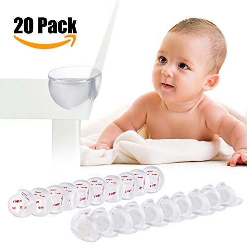 KKtick Eckenschützer, Baby Kinder Schutzecken, Tisch Kantenschutz Eckenschutz Silikon transparent, 20 er Pack