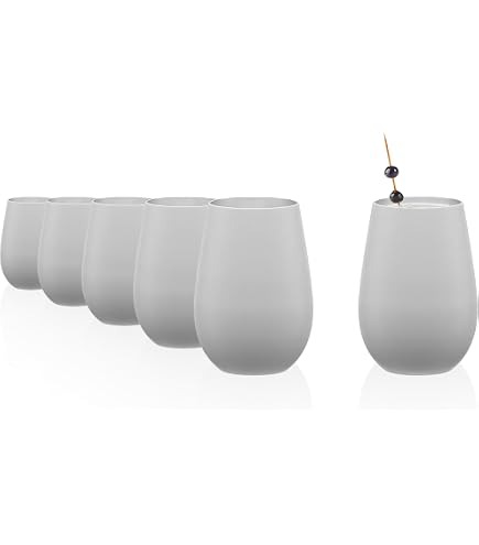Set De 6 Verres à Boire Élégants 360ml (max 440ml) - Verres à Eau Et Jus En Verre Pressé