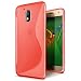 Produktbild Motorola Moto G4, G4 Plus Hülle, Conie Mobile Ultra Slim Backcover Schutzhülle TPU Silikon Rückschale Cover in Rot