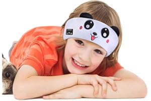 Welltop Cuffie per bambini, senza fili per il sonno, musica per gli occhi, cuffie musicali, altoparlanti rimovibili, fascia lavabile, limitazione del volume