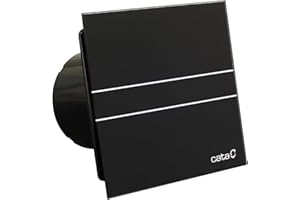 Cata Extractor baño E-100 G BK Extracción Perimetral Potencia 8W Timer 2600 r.p.m Color Cristal negro