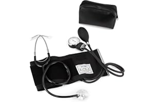 Scian Manual Arm Blood Pressure Cuff with Stethoscope, Aneroid Sphygmomanometer Medical Supplies with Carrying Bag for Nurse Doctor Senior Adult