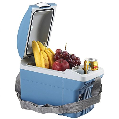 Preisvergleich Produktbild Family in Minikühlschrank, blaues Auto Kühlschrank, Minikühlschrank, Umweltfreundliche Trinken Kühlschrank tragbare Auto AC- und DC-Netzkabel für Heim-, Office- und Auto-6L-6l