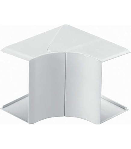 Angle Plat Pour Mini-Canalines 40x25 Mm – PVC Blanc Haute Résistance – Accessoire Câblage Électrique – Organisateur Câbles Propre & Discret