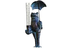 Zerodis Pluviomètre de Rechange en Tube de Verre pour Table Grenouille Debout Pluviomètre Pluviomètre Extérieur en Métal Pluviomètre Perles pour Jardin, Cour, Patio, Chemin