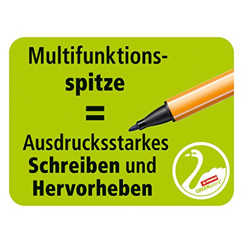 Stabilo Umweltfreundlicher Filzstift (Greenpoint, mit 6 verschiedenen Farben) 6er Pack - 4