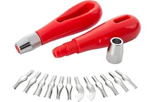 Niejgay Set di Formine per Linoleum, 2 Set di Formine per Linoleum Artigianali con 6 Lame Assortite per Taglio e Lavorazione di Linoleum, Intagli, Fai-Da-Te