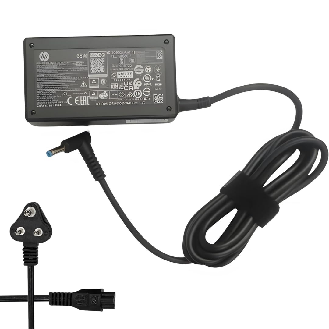 VNJ ACCESSORIES Original Charger for HP Laptop Computer 65W 45W Review: Smart Blue Tip Power Adapter with Power Cord