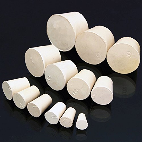 5x Labor Voll Gummi Stecker Stopper Bungs Flask Konische Rohrstopfen – 6 # - 3