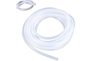 SILKWISH Tubo in silicone da 5 m (diametro interno 5 mm, diametro esterno 8 mm), tubi in gomma siliconica, tubo di qualità alimentare per olio aria, casa, trasferimento di acqua, industria, acqua potabile