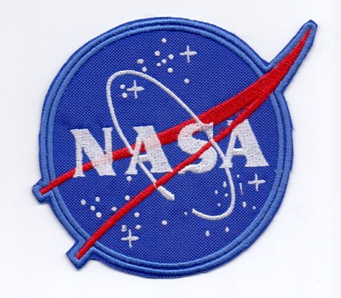 Applikation Aufbügler Patches Stick Emblem Aufnäher Abzeichen "NASA"